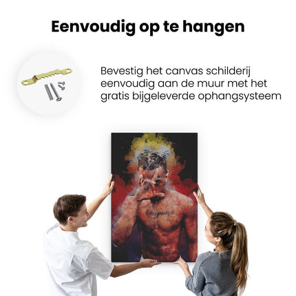 Canvas schilderij ophangen XXXTentacion op Verf