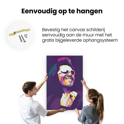 Canvas schilderij ophangen The Weekend - Abstract