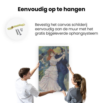 Canvas schilderij ophangen Dans in Bougival - Pierre-Auguste Renoir