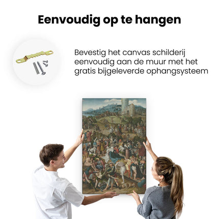 Canvas schilderij ophangen De Calvarieberg - Pseudo Jan Wellens de Cock