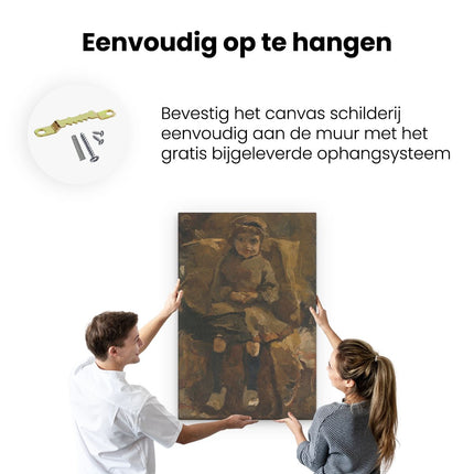 Canvas schilderij ophangen De Klompjes - George Hendrik Breitner