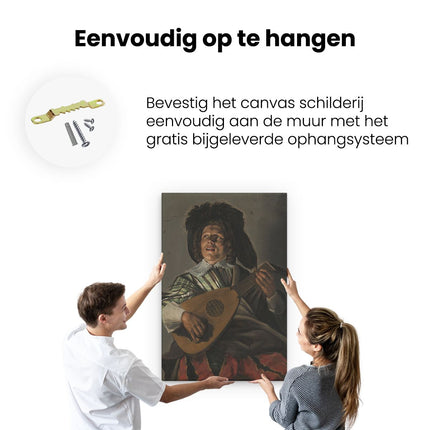Canvas schilderij ophangen De Serenade - Judith Leyster