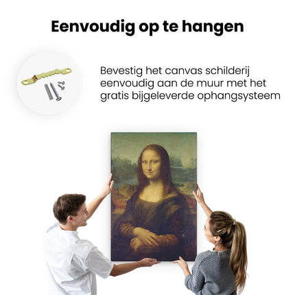 Canvas schilderij ophangen Mona Lisa - Leonardo da Vinci