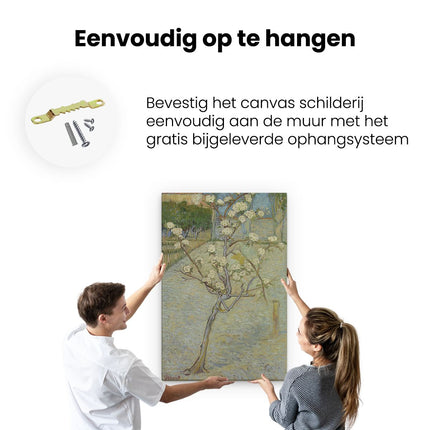 Canvas schilderij ophangen Perenboompje in Bloei - Vincent van Gogh