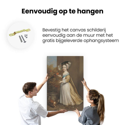 Canvas schilderij ophangen Willem III (1650-1702), Prins van Oranje, als Kind - Adriaen Hanneman