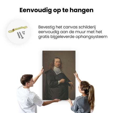 Canvas schilderij ophangen Willem Jacobsz Baert, Burgemeester van Alkmaar en Amsterdam - Caesar van Everdingen