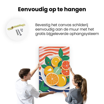 Canvas schilderij ophangen Fruit - Abstract