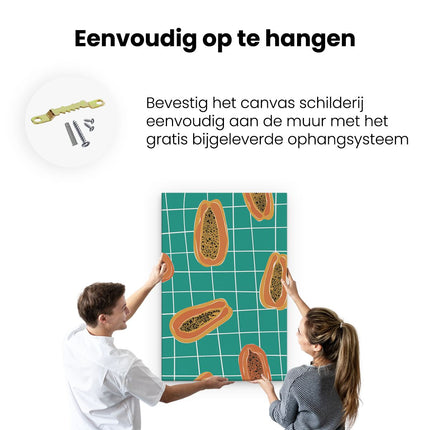 Canvas schilderij ophangen Abstracte Fruit