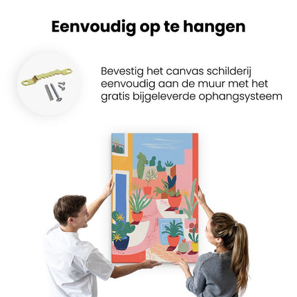 Canvas schilderij ophangen Cactus Planten - Abstract