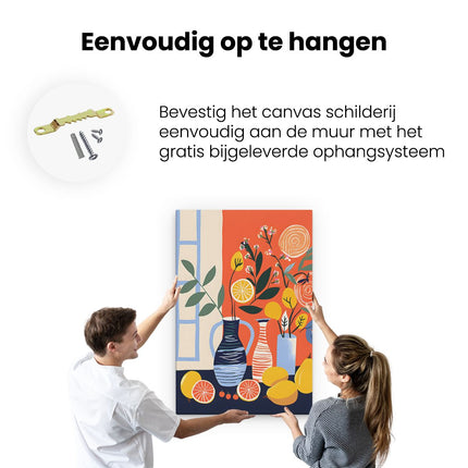 Canvas schilderij ophangen Decoratie op Tafel - Abstract