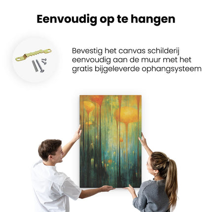 Canvas schilderij ophangen Abstracte Kunst - Enorme Paddenstoelen