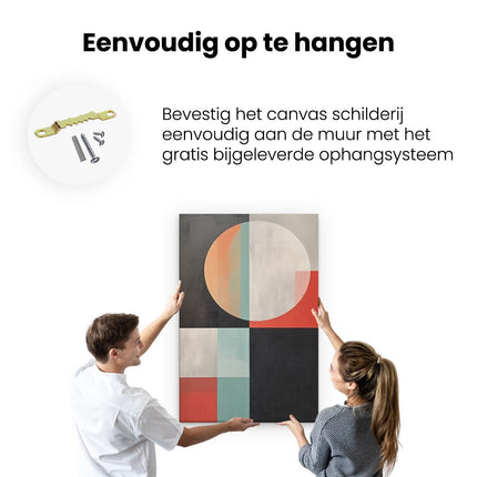 Canvas schilderij ophangen Vier Vlakken Kunst Abstract