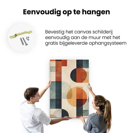 Canvas schilderij ophangen Abstracte Cirkels