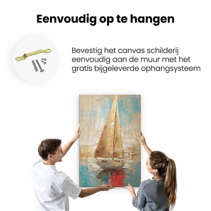 Canvas schilderij ophangen Zeilboot Canvas schilderij ophangen