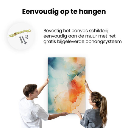 Canvas schilderij ophangen Abstracte Kleurrijke Kunst