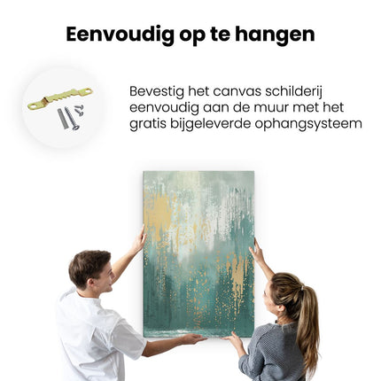 Canvas schilderij ophangen Abstract Kunstwerk van een Bos