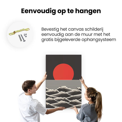 Canvas schilderij ophangen De Zon komt op boven de Oceaan