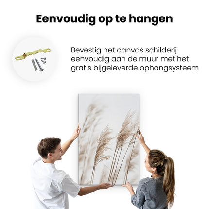 Canvas schilderij ophangen Hoog Gras Wappert in de Wind