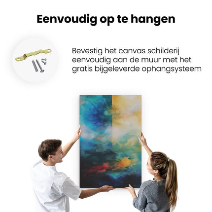 Canvas schilderij ophangen Abstract Kunstwerk van een Lucht en Wolken