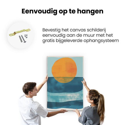 Canvas schilderij ophangen De Zon komt op boven de Oceaan