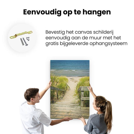 Canvas schilderij ophangen Strandpad