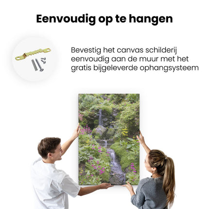 Canvas schilderij ophangen Watertrappetje