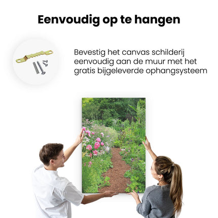 Canvas schilderij ophangen Wilde Tuin