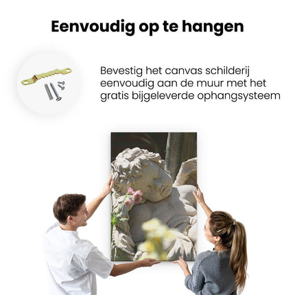 Canvas schilderij ophangen Engel