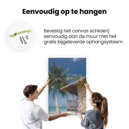 Canvas schilderij ophangen Beach House