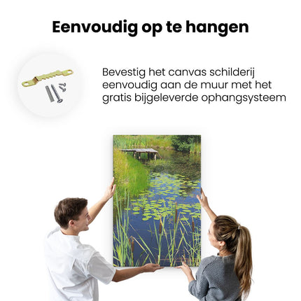 Canvas schilderij ophangen Hollandse Sloot