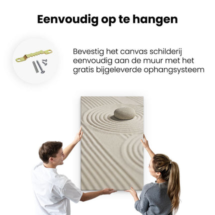 Canvas schilderij ophangen Grindtuin II