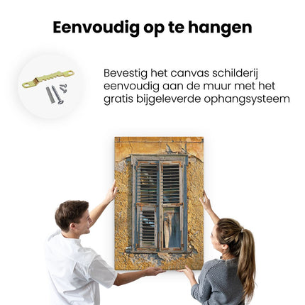 Canvas schilderij ophangen Raam