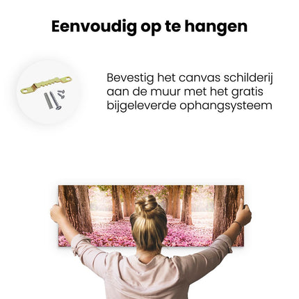 Canvas Schilderij Ophangen Schilderij Zonnebloemen Veld Met Zonopkomst