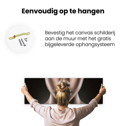 Canvas Schilderij Ophangen Schilderij Kolibries die over Bloemen Vliegen