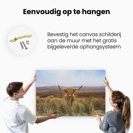 Canvas schilderij ophangen Groen Bos Met Zonlicht 