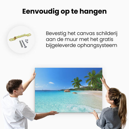 Canvas schilderij ophangen Tropisch Strand En Zee 