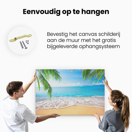 Canvas schilderij ophangen Tropisch Strand En Zee