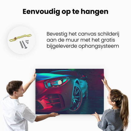 Canvas schilderij ophangen Moderne Auto Van Dichtbij 