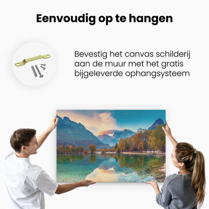 Canvas schilderij ophangen Meer