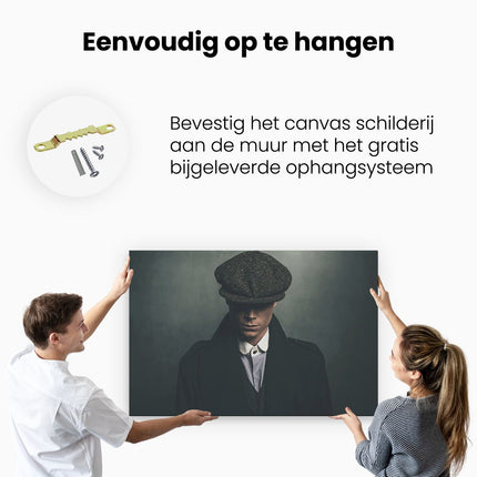 Canvas schilderij ophangen Engelse Gangster Met Een Pet Uit Jaren 1920 