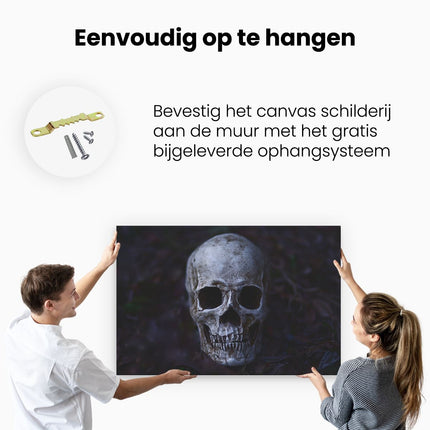 Canvas schilderij ophangen Schedel - Doodshoofd