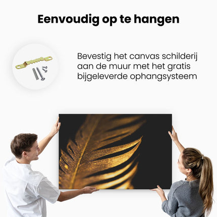 Canvas schilderij ophangen Gouden Veer 