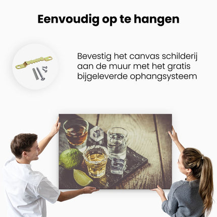 Canvas schilderij ophangen Alcoholische Drankjes - Drank