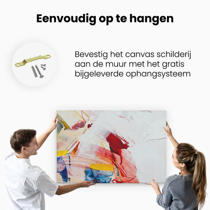 Canvas schilderij ophangen Abstracte Kunst van Verf Kleuren