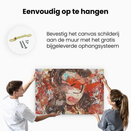 Canvas schilderij ophangen Abstracte Kunst van een Meisje - Vrouw