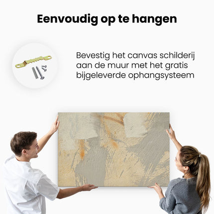 Canvas schilderij ophangen Abstracte Kunst van een Cementen Muur