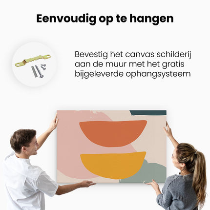 Canvas schilderij ophangen Abstracte Kunst in Scandinavische Stijl
