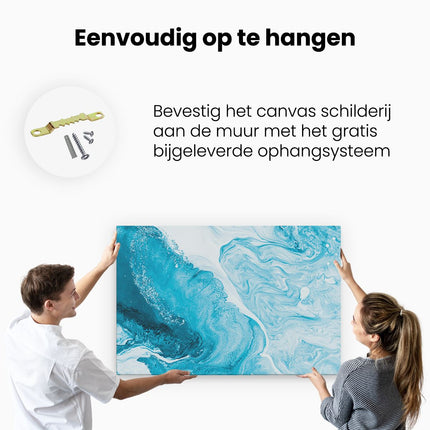 Canvas schilderij ophangen Abstracte Kunst van een Oceaan
