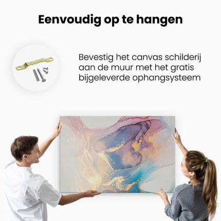 Canvas schilderij ophangen Abstracte Kunst van Marmer