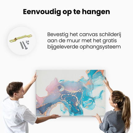 Canvas schilderij ophangen Abstracte Kunst van Marmer